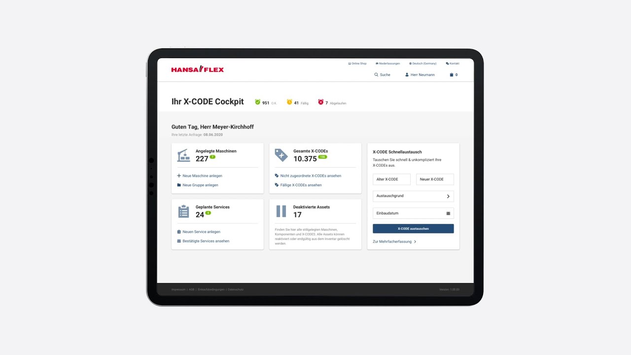 X-CODE Manager | HANSA-FLEX