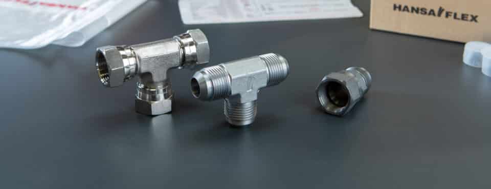 Hydraulikadapter Nahaufnahme verschiedener Sorten
